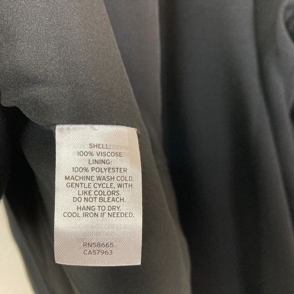 Nordstrom Rack Women's NWT Open Front Blazer Size 3X Black Ruched Sleeve Office - Picture 6 of 6